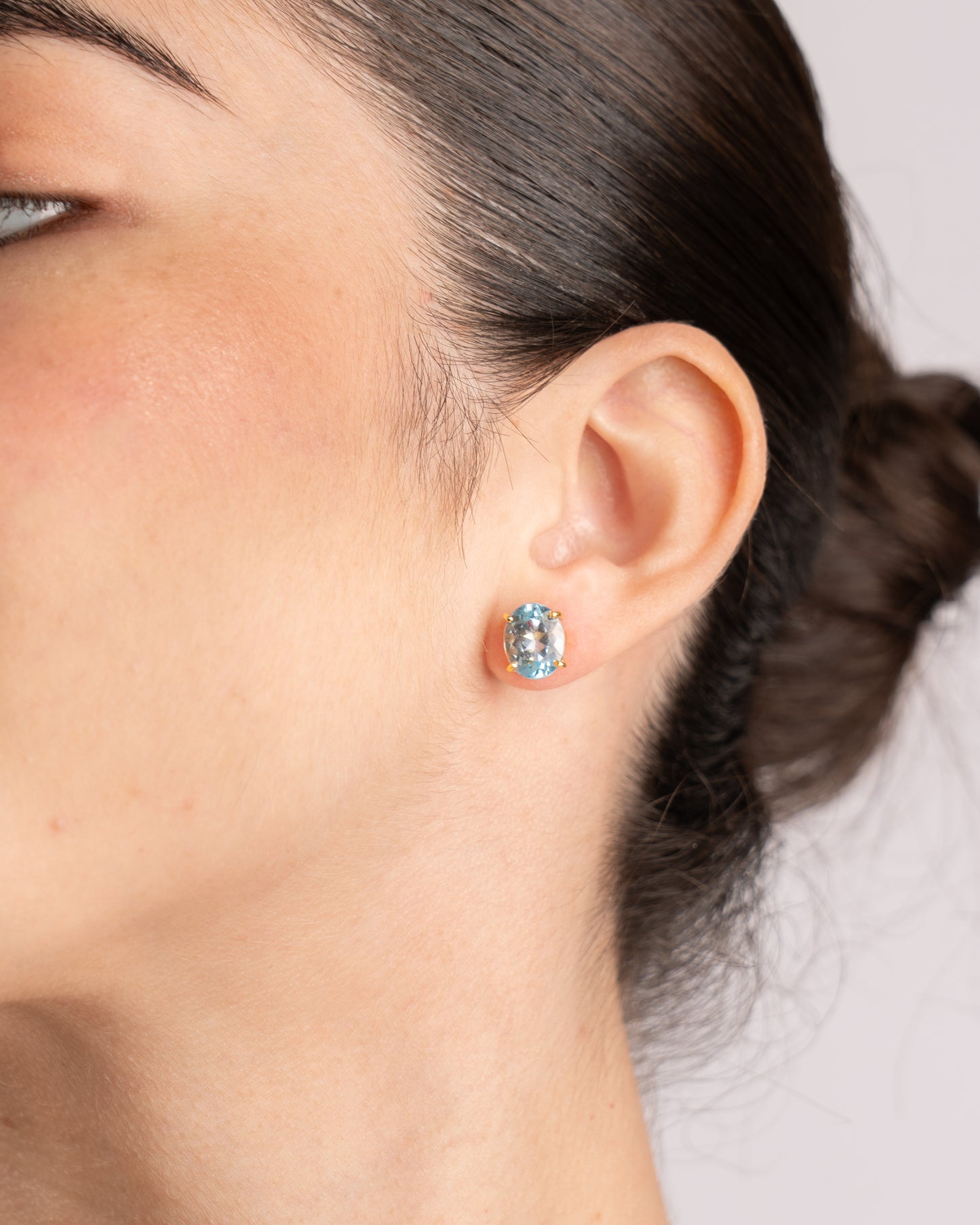 Juego Topacio Azul (Aretes + Dije)