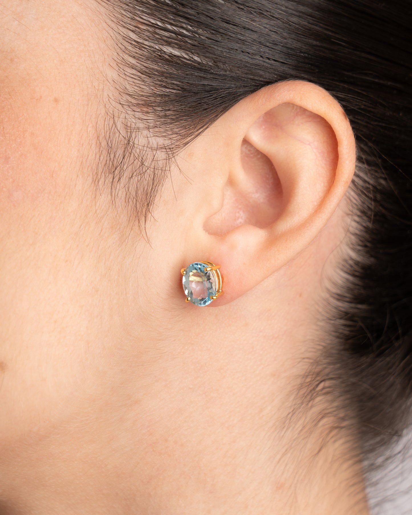 Juego Topacio Azul (Aretes + Dije)