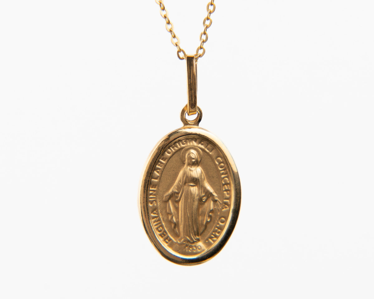 Dije Medalla Milagrosa Oro Amarillo 18k